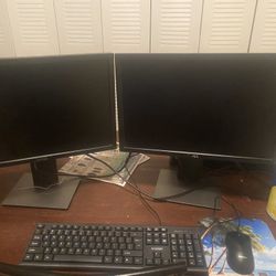 Dell  Desktop PC Computer Dual core 4GB Ram Dual 19" LCD Windows 10