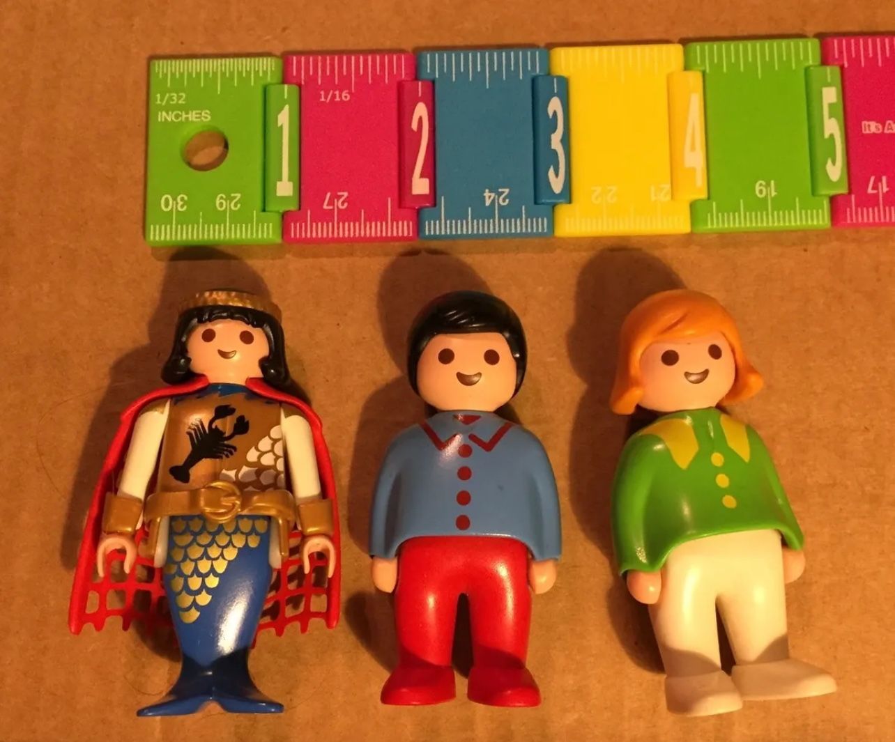 (3) PLAYMOBIL Doll/Figures--Merman Prince, Girl, & Boy 