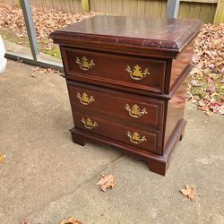 Solid Wood Cherry Two Drawer Nightstand