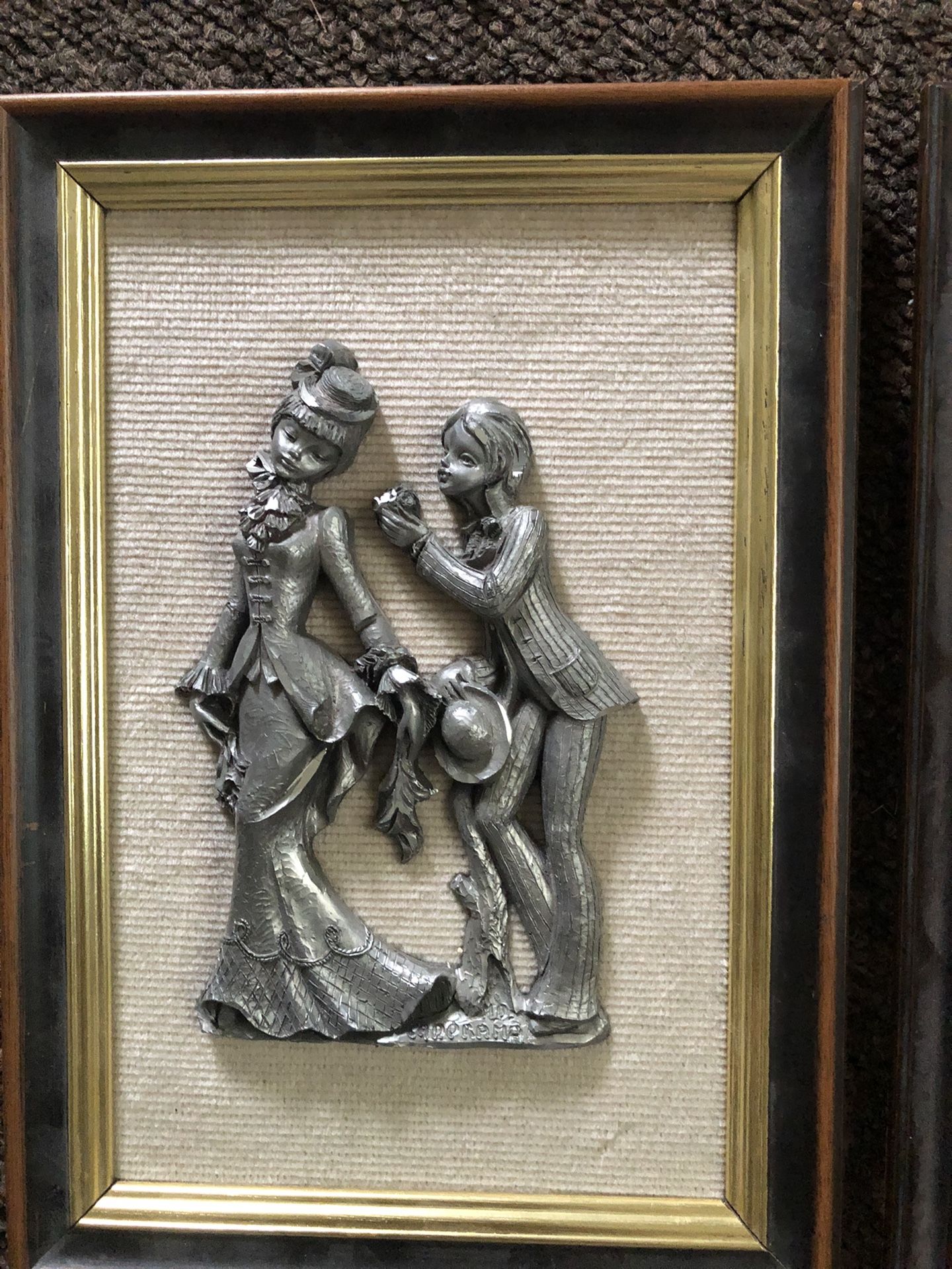 Vintage Pewter Pair 10x7