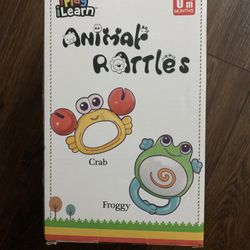NEW iPlay, iLearn 10pcs Baby Animal Rattles Toys Set, 0 + Months Grab N Shake