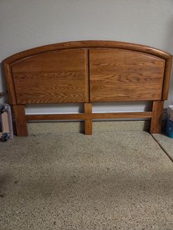Solid Oak Wood Arched Headboard