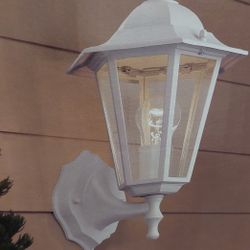 Brand New Two (2) Portfolio 3-in-1 Wall Lantern White Outdoor 0035990 15.25x8in