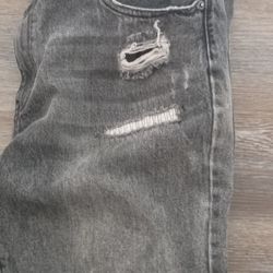 Black/ Ash zipper Jeans  Size 38