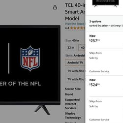 TCL 40-inch Class 3-Series HD LED Smart Android TV - 40S334, 2021 Model
