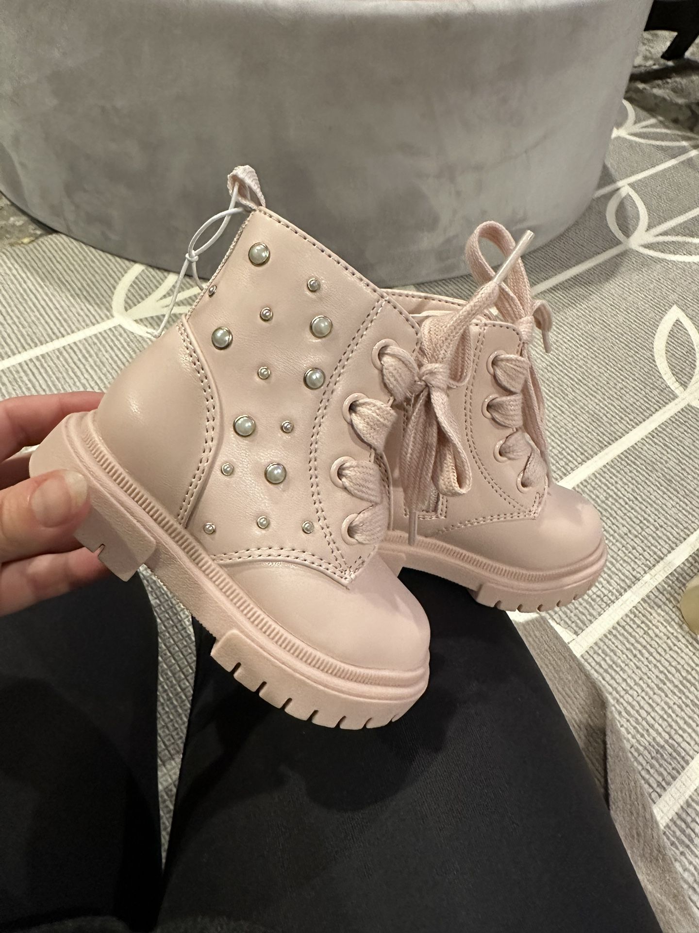 NEW Adorable Pink Toddler Boots with Inside Zipper - Size 5 - Tags Attached