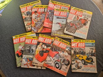 Vintage Hot Rod Magazine Lot of 10 (1(contact info removed)) automobile rodder race car Chevy Ford VW Engine truck