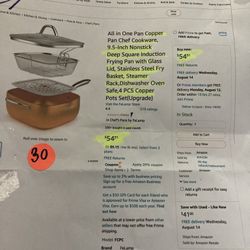 COPPER PAN CHEF COOKWARE