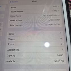 iPad Pro with OS 17.7.10,   NO Cracks.