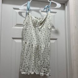White Floral shirt with Tie Straps