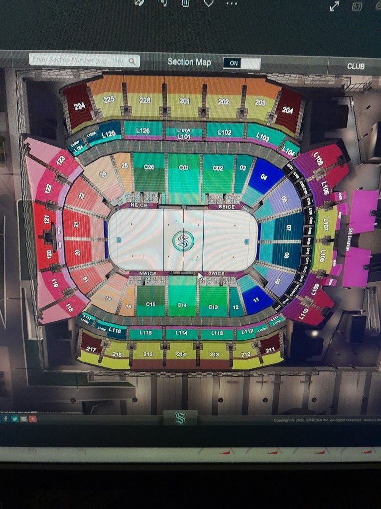 Seattle KRAKEN Vs New York Rangers 100 Level 2 Tickets