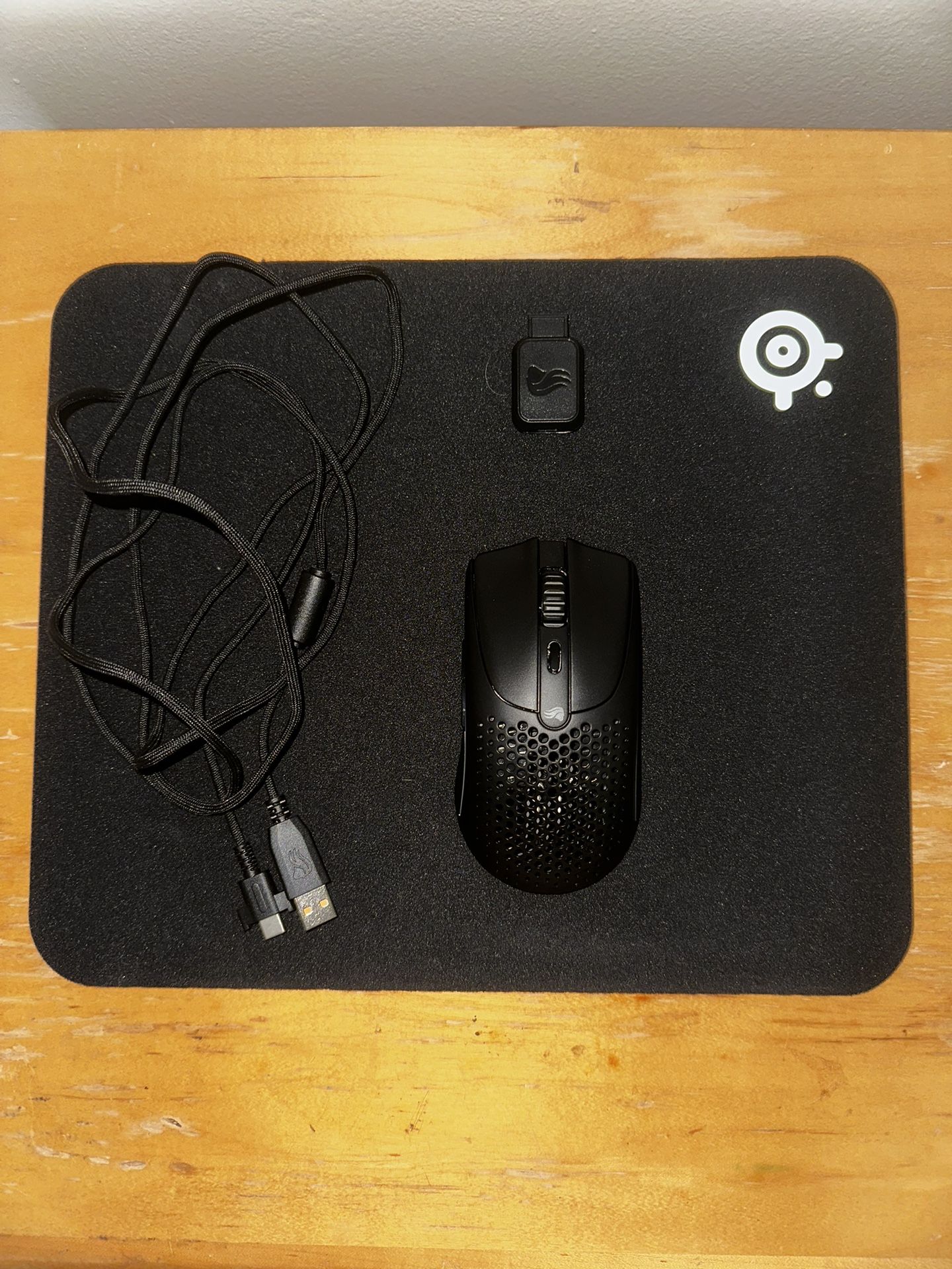 Glorious Model - O 2 Wireless (Wire Optional) Gaming Mouse With BAMF 2.0 Sensors Matte Black The Mouse Pad Is Included It’s A Gaming Mousepad Only 10 