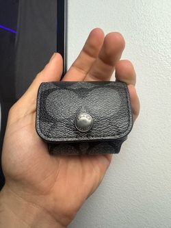 Authentic Coach AirPods Pro Case – Black Signature Canvas – Like New