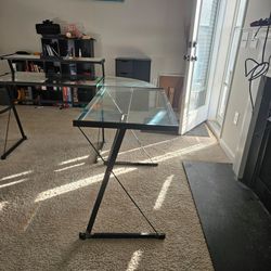 Tempered Glass L-Shaped Desk