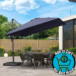 PURPLE LEAF Outdoor Patio Umbrella with Base 10ft