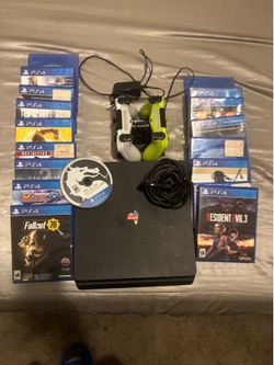 PS4 w/ 2 controllers and games