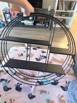 Brand New Black 4-Tier Circular Wall Shelf