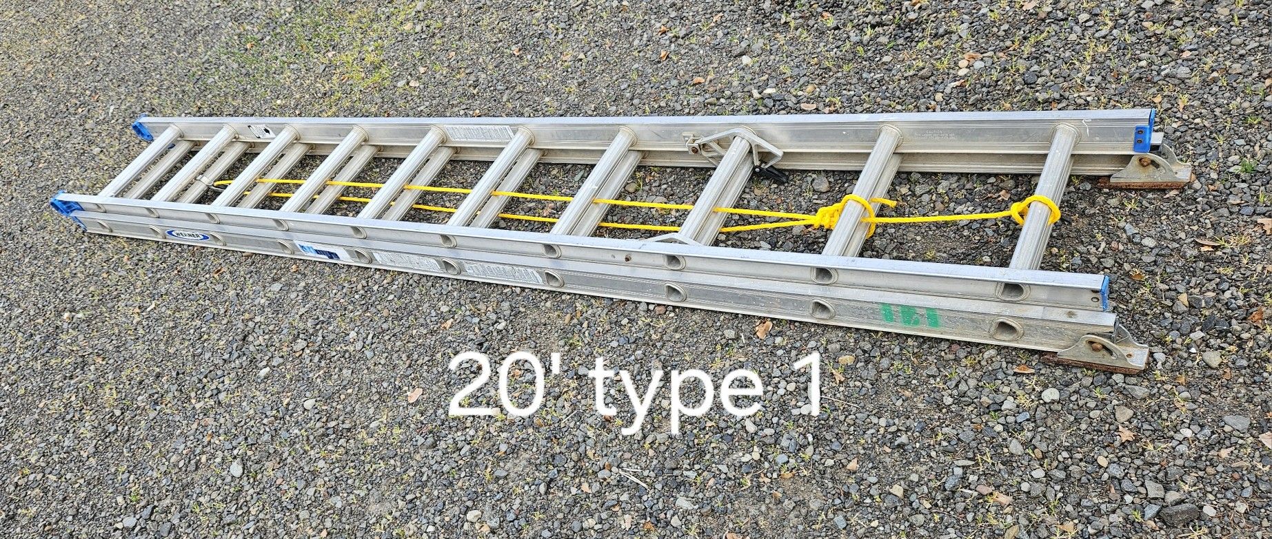 20 foot Werner aluminum ladder-type 1(250#)