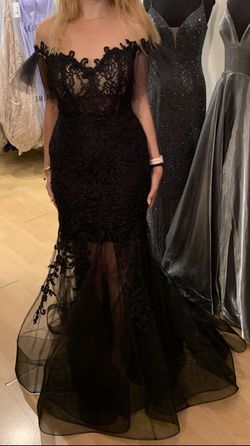 Tarik Ediz Black Mermaid Gown