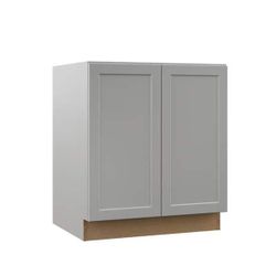 Designer Series Melvern 24 in. W x 24 in. D x 34.5 in. H Assembled Shaker Base Kitchen Cabinet in Heron Gray