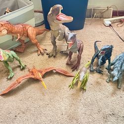 Set of 10 Vintage Jurassic Park Dinosaurs