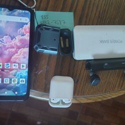 Cell Phone Ear 2 Ear Buds Portable Charger 