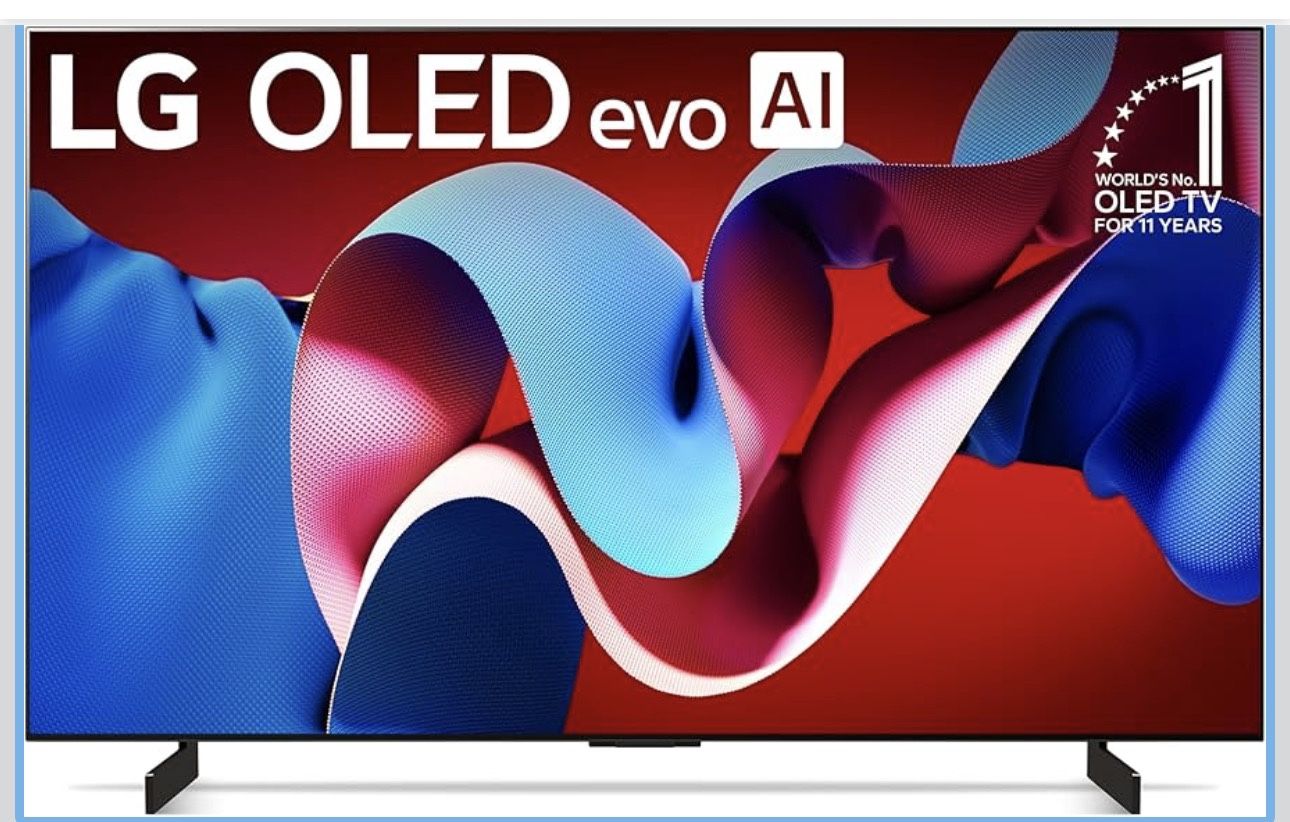 LG 42-Inch Class OLED evo C4 Series Smart TV 4K Processor Flat Screen with Magic Remote AI-Powered with Alexa Built-in (OLED42C4PUA)