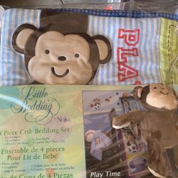 New Nojo Little Bedding 4 Pc Crib Set