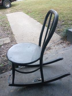 Old metal rocking chair