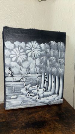 Rare Canvas Painting by Josuè, 2008 Origin of Haiti