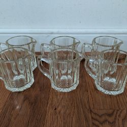 Vintage Individual Glass Creamer/Syrup Pitcher SIX AVAILABLE