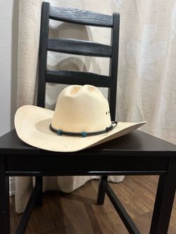 Stetson 8X Genuine Shantung Straw Cowboy Hat – Size 7 3/8