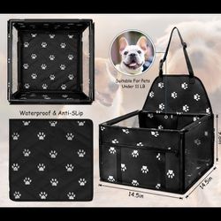 Black And White Pet Paw Print Booster Seat For Cats And Dogs!