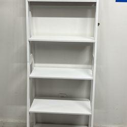 24”wx79”h New White Wooden Shelf