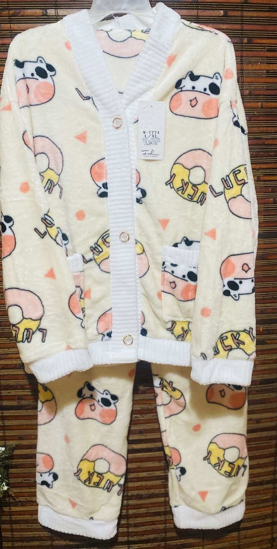 Cow Print Pajama Set L/XL