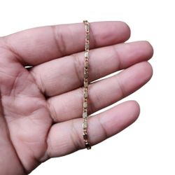 Vintage Gold Toned Thin Tennis Bracelet