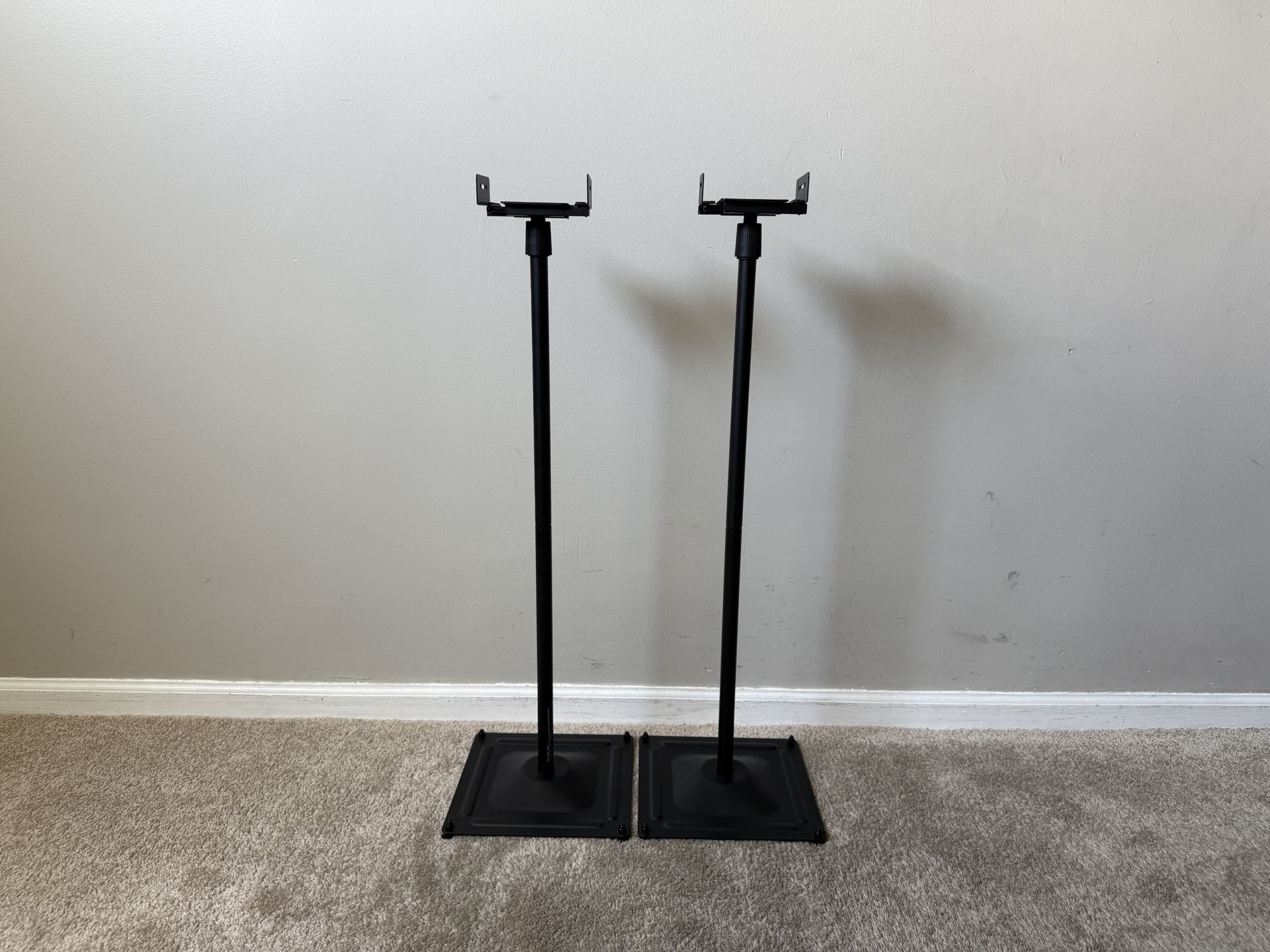 2 Adjustable Metal Speaker Stands
