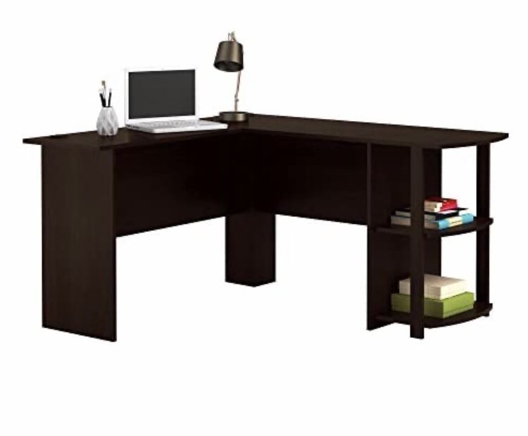 Ameriwood Home L- Shaped Desk With Bookshelves