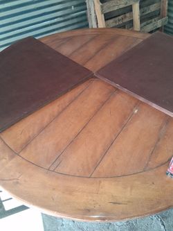 Large Round Wood Dining Table