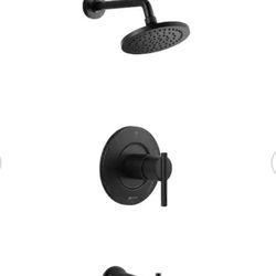 Glacier Bay Dorind Tub And Shower Kit Matte Black
