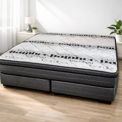 King pillow top mattress and box spring set (2pc - new)