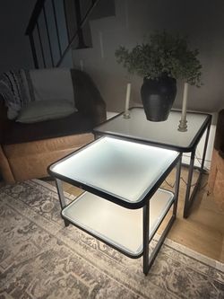 Nesting coffee table with LED LIGHT brand new in box $40