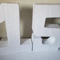 cardboard numbers