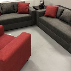 SOFA AND LOVE SEAT SET - SILLON