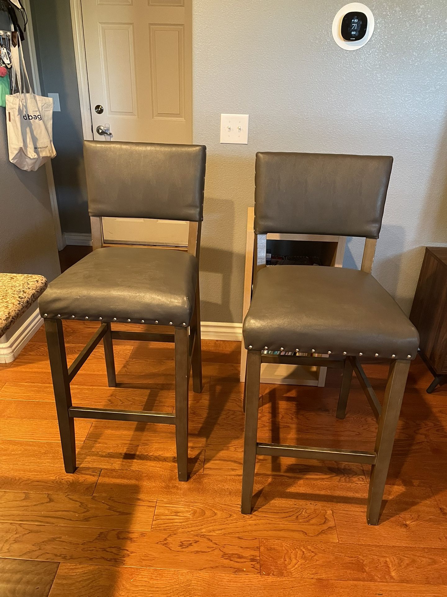 2 Gray Bar stools
