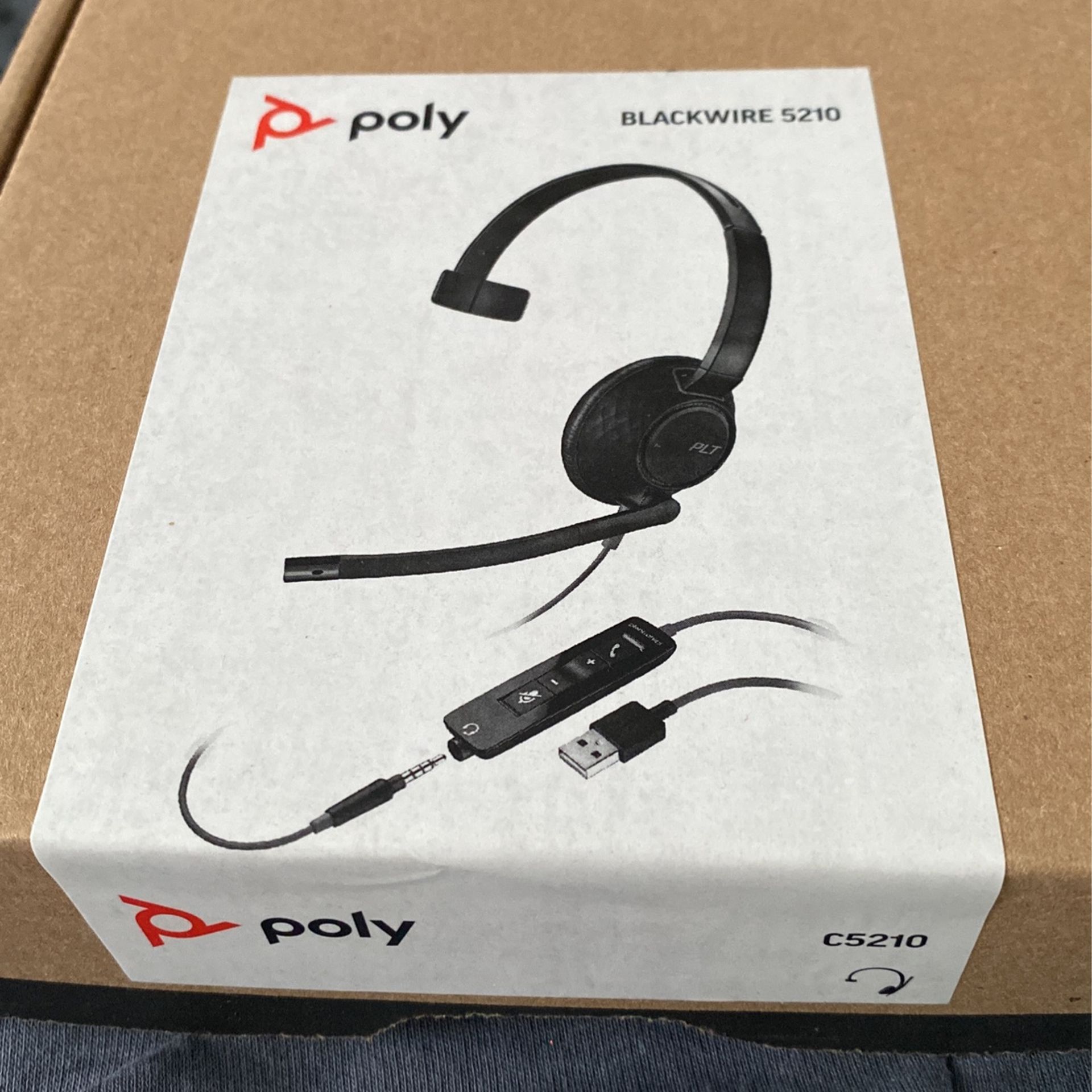 Poly Headset Black wire 5210