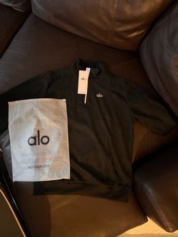 Alo Yoga Black Quarter-Zip Pullover
