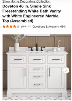 48” BATHROOM VANITY NEW