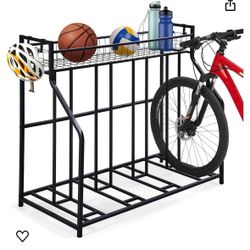 HEALTH LINE PRODUCT 4 Bike Stand Rack, Indoor Bike Storage, Bicycle Rack for Garage - Metal Stability Floor Bicycle Station for Parking Mountain/Road/