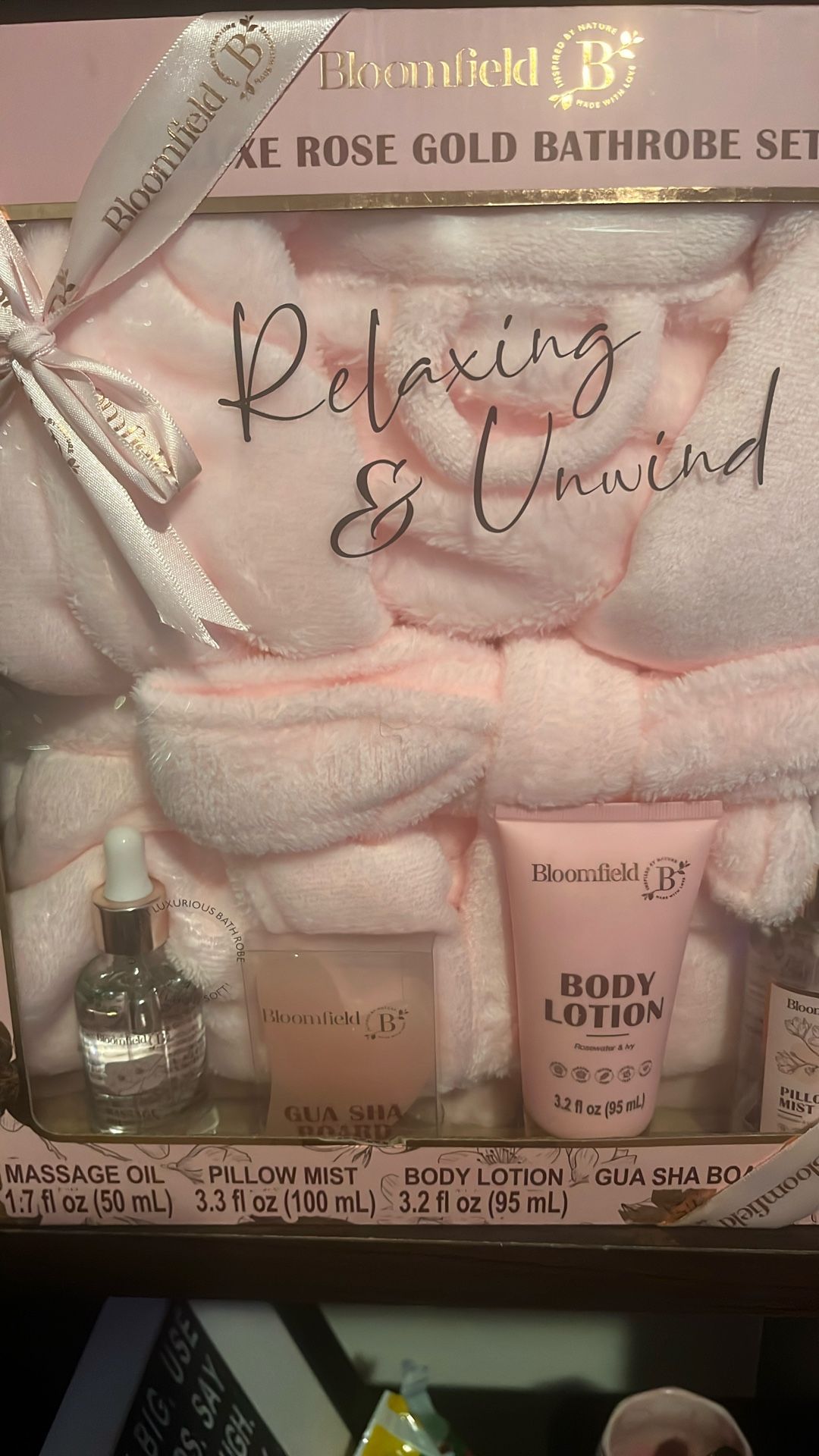 Rose Gold Bathrobe Set